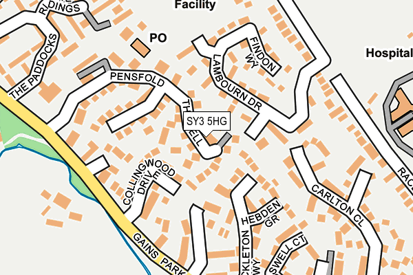 SY3 5HG map - OS OpenMap – Local (Ordnance Survey)