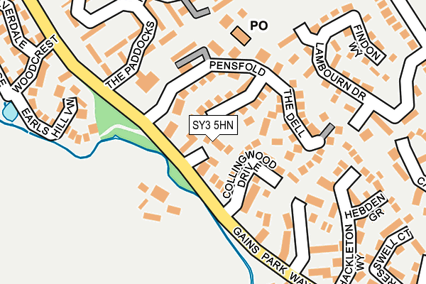 SY3 5HN map - OS OpenMap – Local (Ordnance Survey)