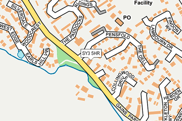 SY3 5HR map - OS OpenMap – Local (Ordnance Survey)