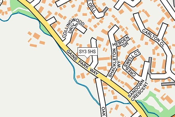 SY3 5HS map - OS OpenMap – Local (Ordnance Survey)
