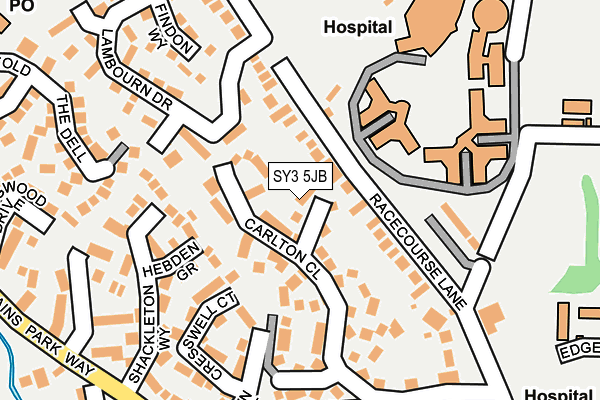 SY3 5JB map - OS OpenMap – Local (Ordnance Survey)