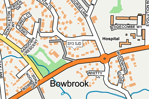 SY3 5JD map - OS OpenMap – Local (Ordnance Survey)