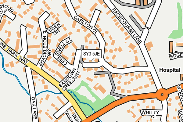 SY3 5JE map - OS OpenMap – Local (Ordnance Survey)