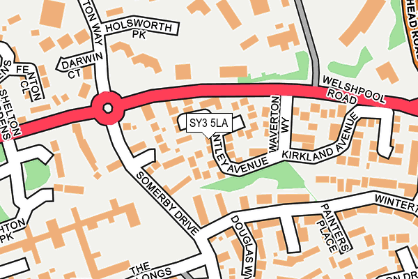 SY3 5LA map - OS OpenMap – Local (Ordnance Survey)