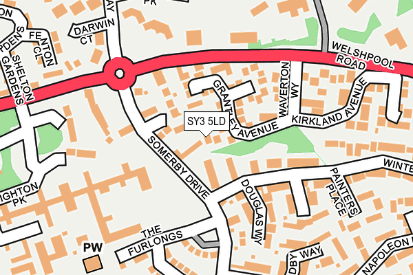 SY3 5LD map - OS OpenMap – Local (Ordnance Survey)