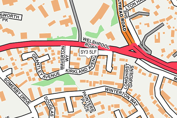 SY3 5LF map - OS OpenMap – Local (Ordnance Survey)