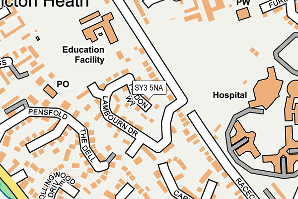 SY3 5NA map - OS OpenMap – Local (Ordnance Survey)