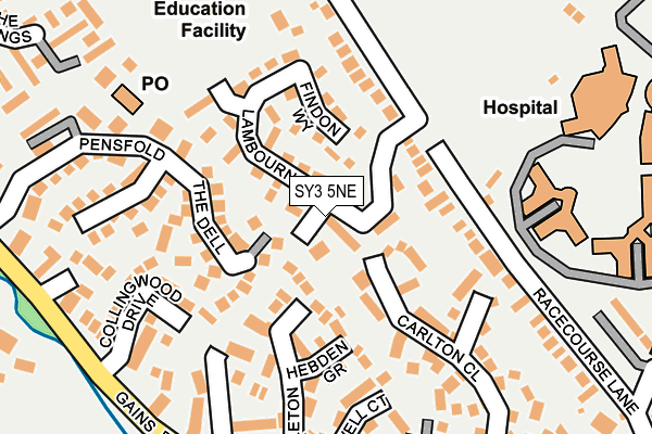 SY3 5NE map - OS OpenMap – Local (Ordnance Survey)