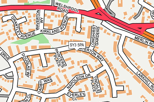 SY3 5PA map - OS OpenMap – Local (Ordnance Survey)