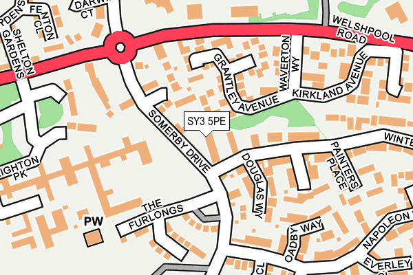 SY3 5PE map - OS OpenMap – Local (Ordnance Survey)