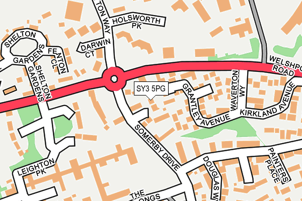 SY3 5PG map - OS OpenMap – Local (Ordnance Survey)