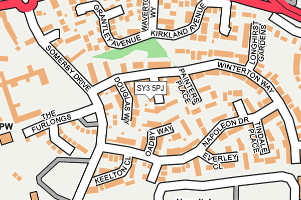 SY3 5PJ map - OS OpenMap – Local (Ordnance Survey)