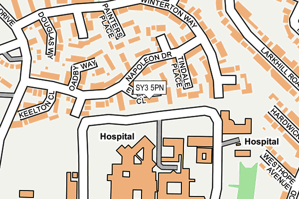 SY3 5PN map - OS OpenMap – Local (Ordnance Survey)