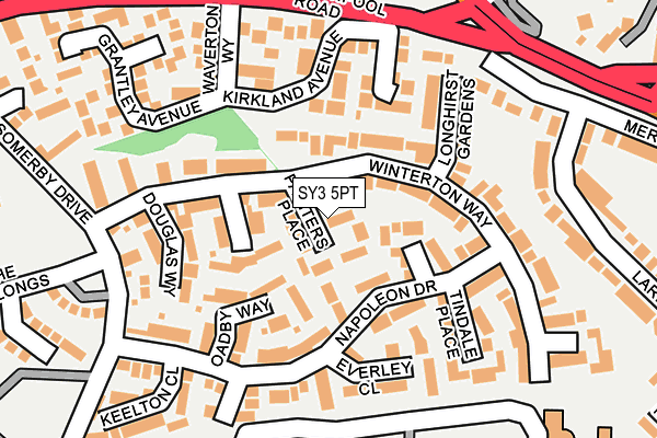 SY3 5PT map - OS OpenMap – Local (Ordnance Survey)