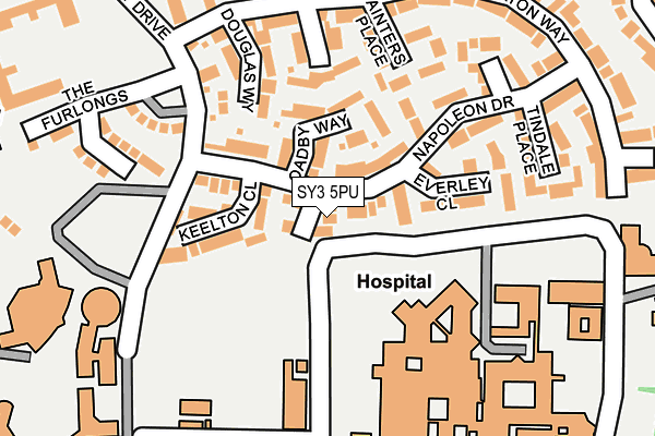SY3 5PU map - OS OpenMap – Local (Ordnance Survey)