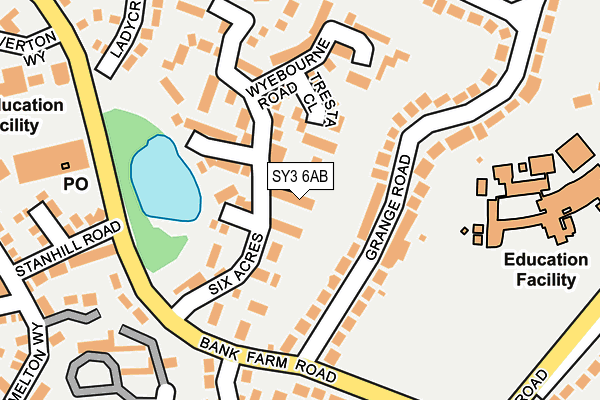 SY3 6AB map - OS OpenMap – Local (Ordnance Survey)