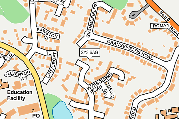 SY3 6AG map - OS OpenMap – Local (Ordnance Survey)