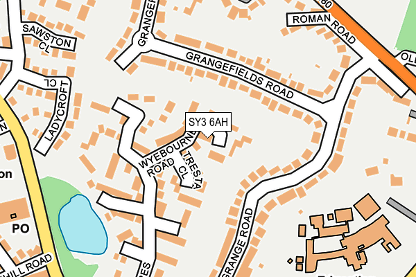 SY3 6AH map - OS OpenMap – Local (Ordnance Survey)