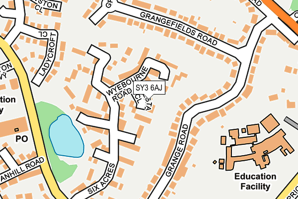 SY3 6AJ map - OS OpenMap – Local (Ordnance Survey)