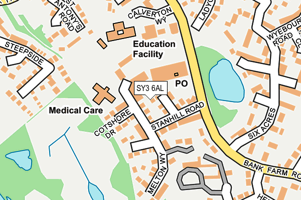 SY3 6AL map - OS OpenMap – Local (Ordnance Survey)