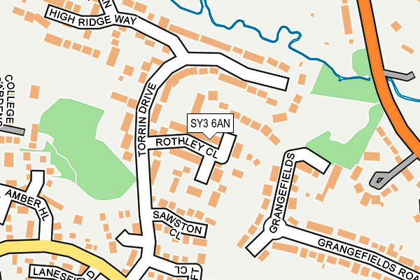 SY3 6AN map - OS OpenMap – Local (Ordnance Survey)