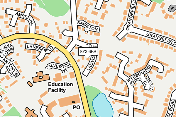 SY3 6BB map - OS OpenMap – Local (Ordnance Survey)