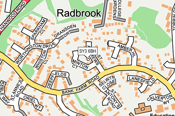 SY3 6BH map - OS OpenMap – Local (Ordnance Survey)