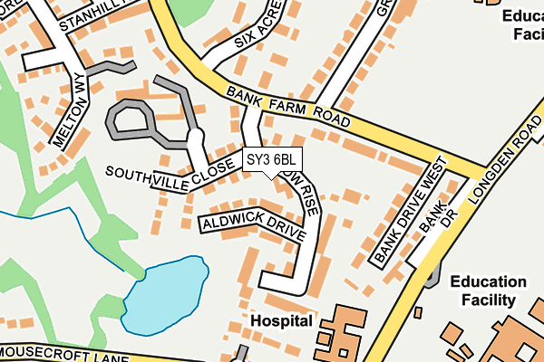 SY3 6BL map - OS OpenMap – Local (Ordnance Survey)