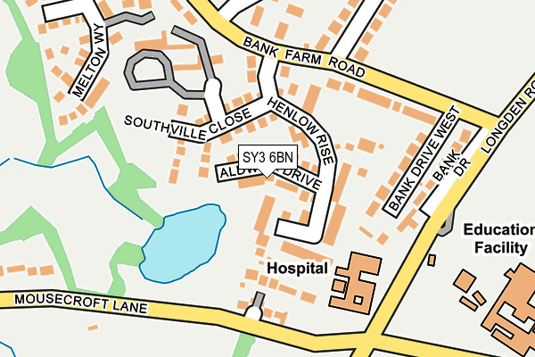 SY3 6BN map - OS OpenMap – Local (Ordnance Survey)