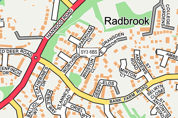 SY3 6BS map - OS OpenMap – Local (Ordnance Survey)