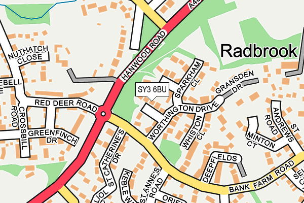 SY3 6BU map - OS OpenMap – Local (Ordnance Survey)