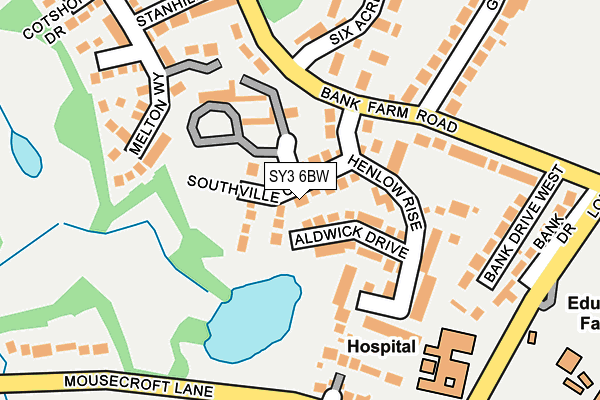 SY3 6BW map - OS OpenMap – Local (Ordnance Survey)