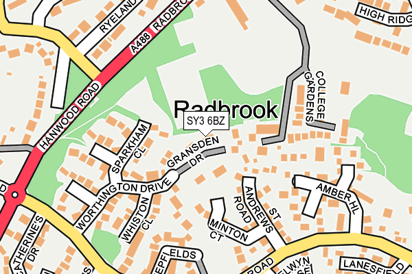 SY3 6BZ map - OS OpenMap – Local (Ordnance Survey)