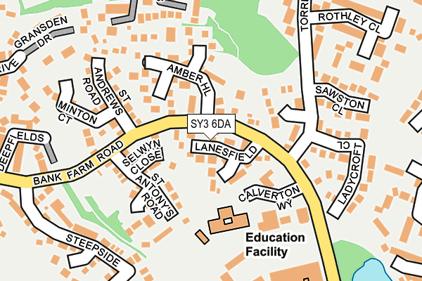 SY3 6DA map - OS OpenMap – Local (Ordnance Survey)