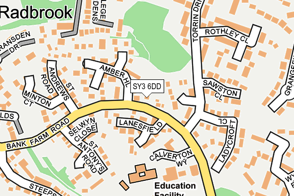SY3 6DD map - OS OpenMap – Local (Ordnance Survey)