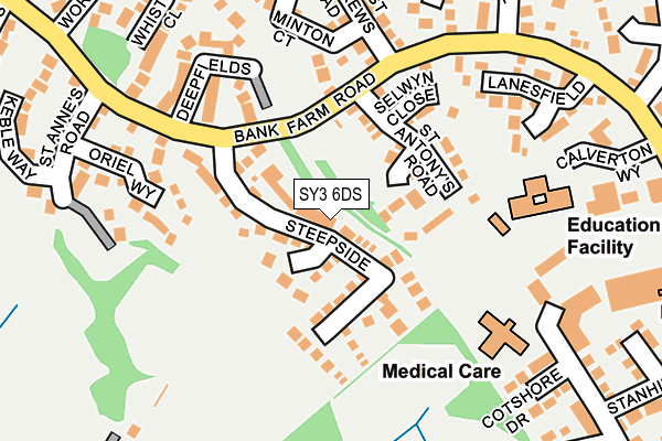 SY3 6DS map - OS OpenMap – Local (Ordnance Survey)