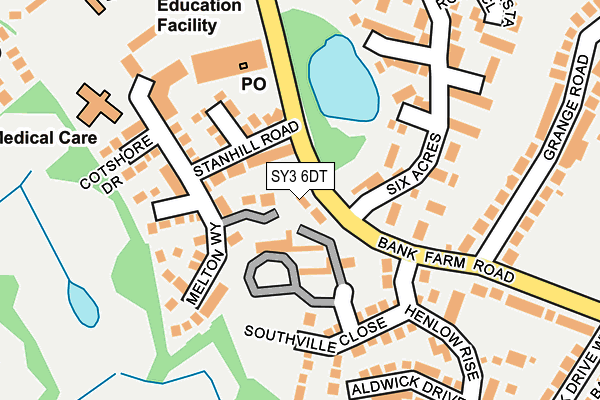 SY3 6DT map - OS OpenMap – Local (Ordnance Survey)