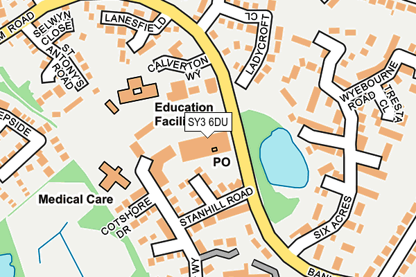 SY3 6DU map - OS OpenMap – Local (Ordnance Survey)