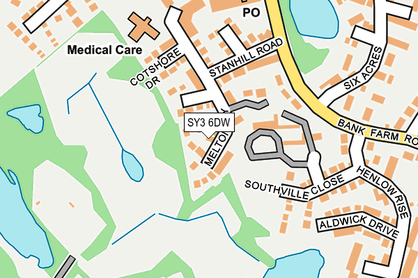 SY3 6DW map - OS OpenMap – Local (Ordnance Survey)