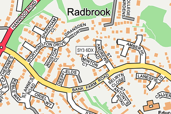 SY3 6DX map - OS OpenMap – Local (Ordnance Survey)