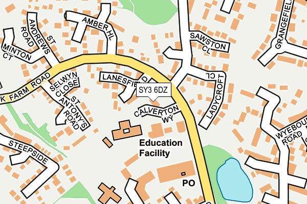SY3 6DZ map - OS OpenMap – Local (Ordnance Survey)