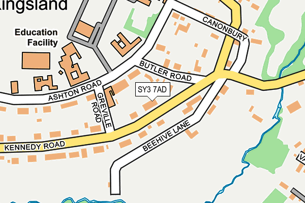 SY3 7AD map - OS OpenMap – Local (Ordnance Survey)