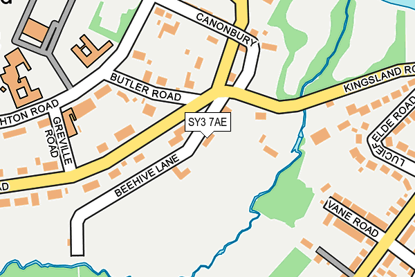 SY3 7AE map - OS OpenMap – Local (Ordnance Survey)