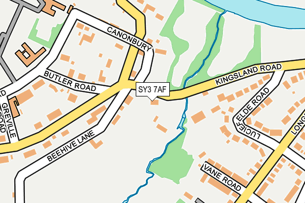 SY3 7AF map - OS OpenMap – Local (Ordnance Survey)