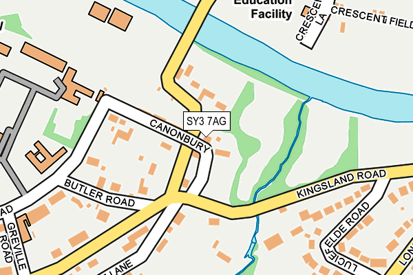 SY3 7AG map - OS OpenMap – Local (Ordnance Survey)