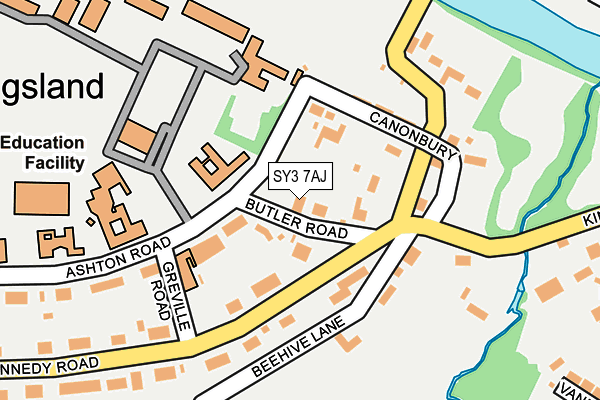 SY3 7AJ map - OS OpenMap – Local (Ordnance Survey)
