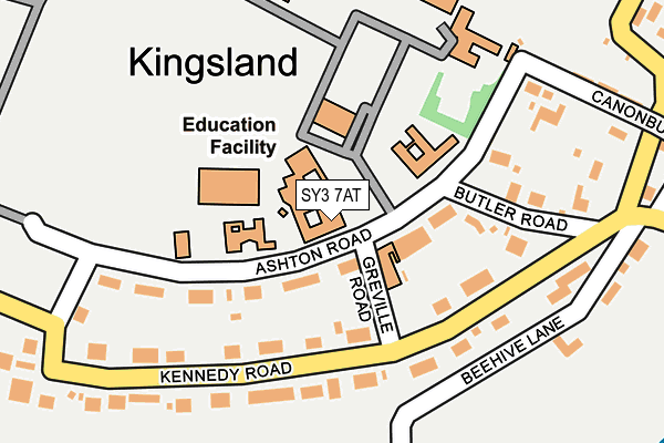 SY3 7AT map - OS OpenMap – Local (Ordnance Survey)