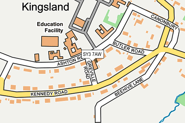 SY3 7AW map - OS OpenMap – Local (Ordnance Survey)