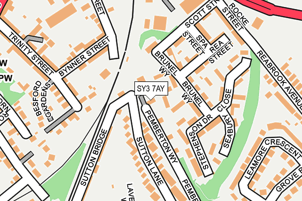 SY3 7AY map - OS OpenMap – Local (Ordnance Survey)