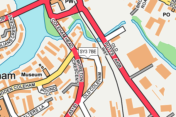 SY3 7BE map - OS OpenMap – Local (Ordnance Survey)